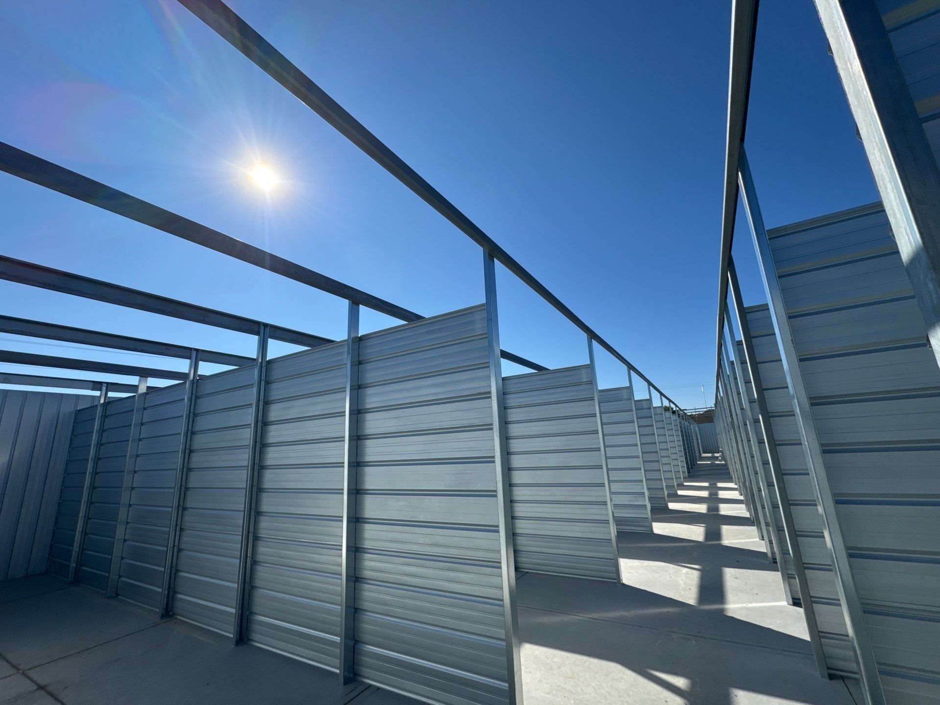 Storage corridor under construction